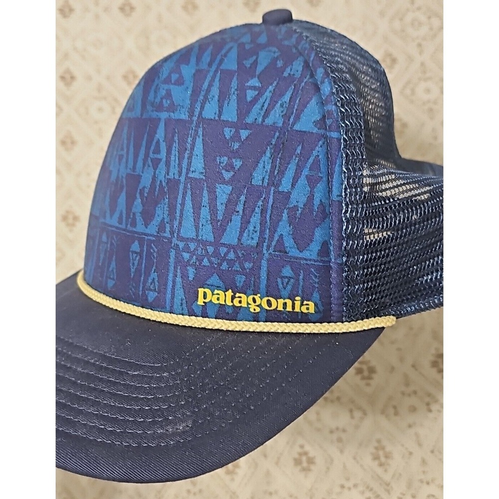 PATAGONIA WAVE WORN INTERSTATE CAP NAVY/YELLOW BLUE - Picture 2 of 6